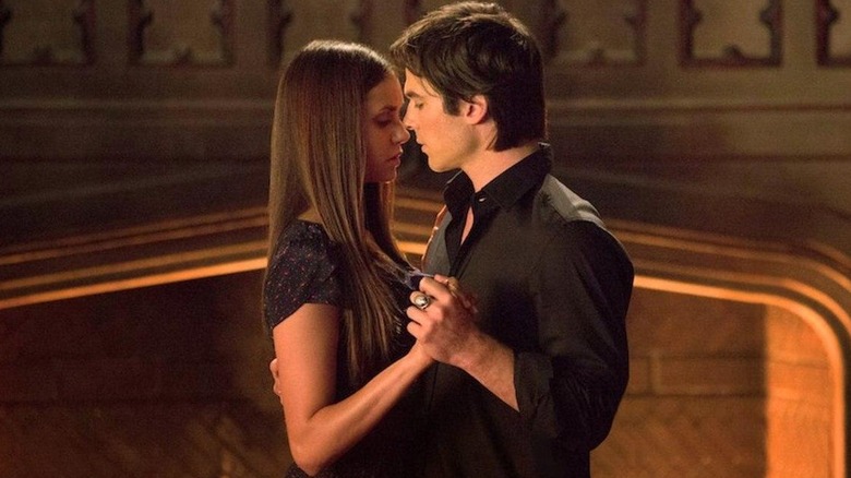 Elena and Damon on The Vampire Diaries