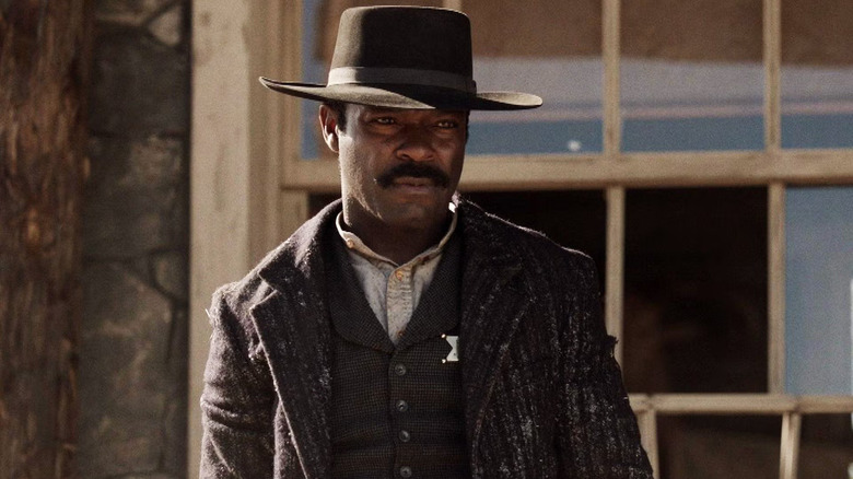 David Oyelowo as Bass Reeves looks intense on Lawmen: Bass Reeves
