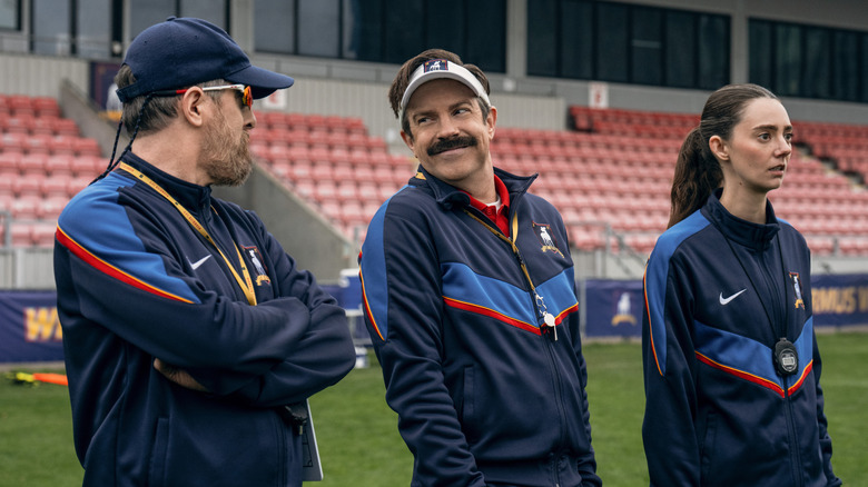 Coach Beard, Ted Lasso and Alice in Ted Lasso Season 4