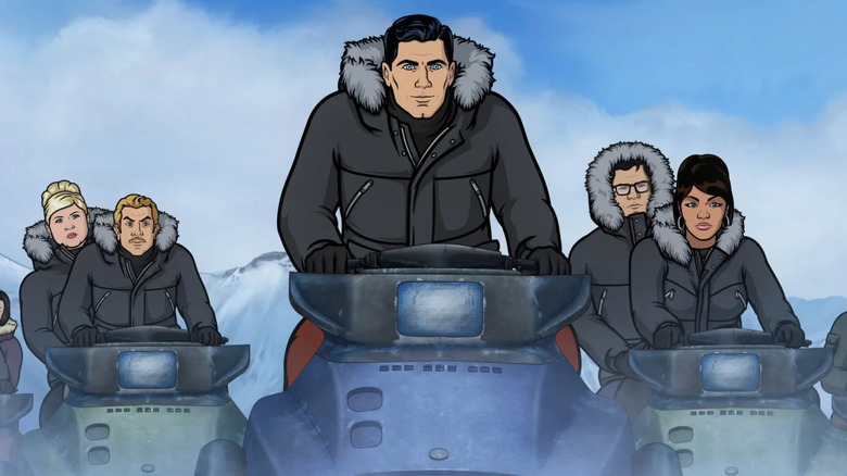 Sterling Archer and his crew in the Archer episode "Into the Cold"