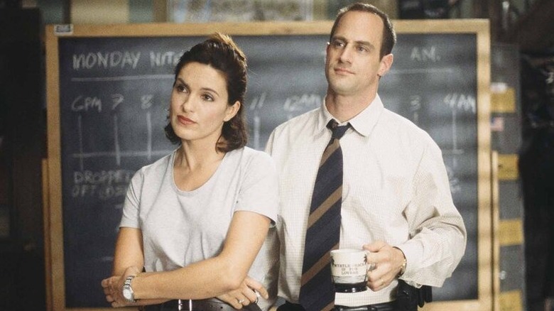 Detective Olivia Benson and Detective Elliot Stabler in "Law & Order: Special Victims Unit" Season 1 Episode 3 "Or Just Look Like One"
