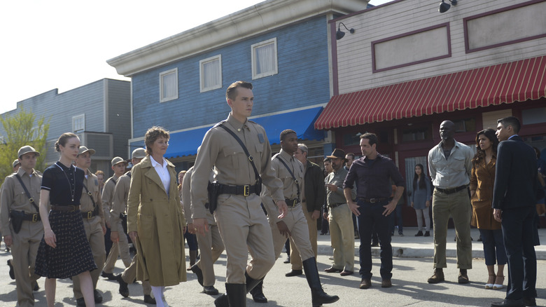 The First Generation patrol the streets of the titular "Wayward Pines"