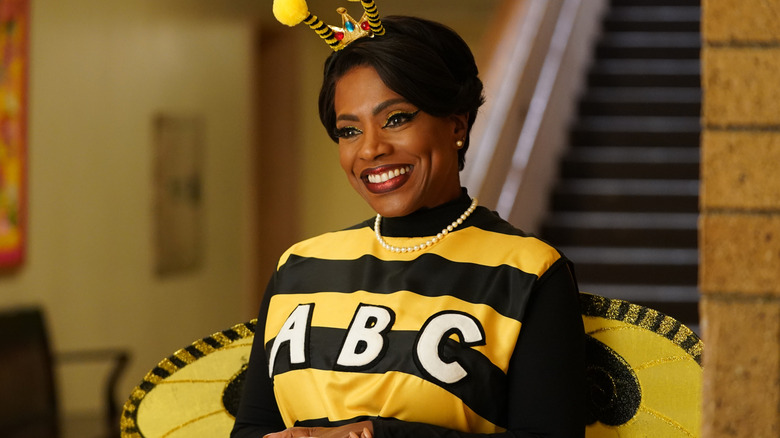 Barbara wearing bee costume