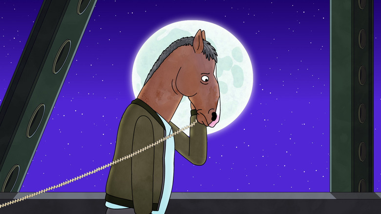 BoJack Horseman takes a call in BoJack Horseman