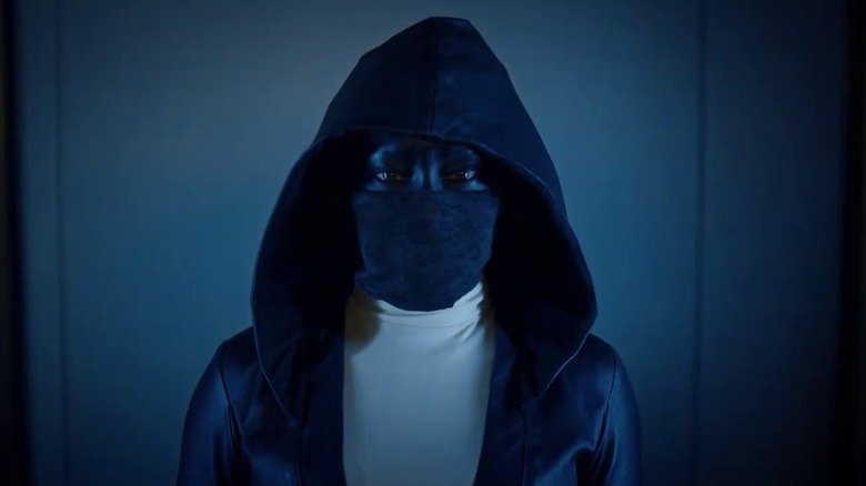 Regina King as Angela Abar in her Sister Night hooded disguise in "Watchmen."