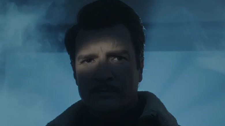 Nathan Fillion's Jacques Snicket looking dashing with his face in the shadows on A Series of Unfortunate Events