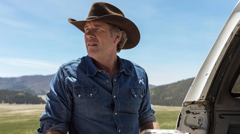 Walt Longmire (Robert Taylor) looks away from his truck in Longmire
