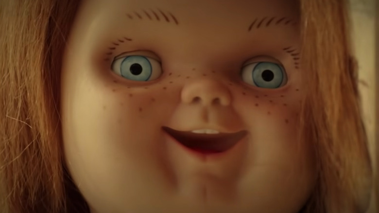 close up of Chucky the evil doll