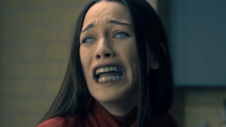 Nell Craine making a scary face on Netflix's Haunting of Hill House
