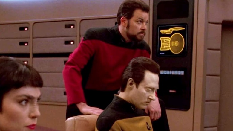 Riker and Data on Star Trek: The Next Generation