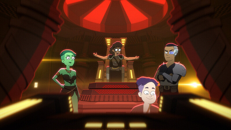 Vindicta and her crew in "Star Trek: Lower Decks"