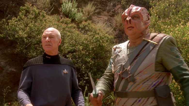 Jean-Luc and Tamarian on Star Trek: The Next Generation