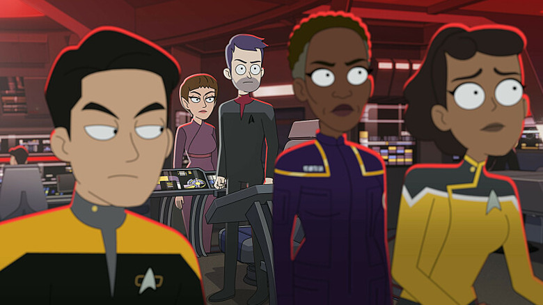 The crew of the USS Anaximander in "Star Trek: Lower Decks"