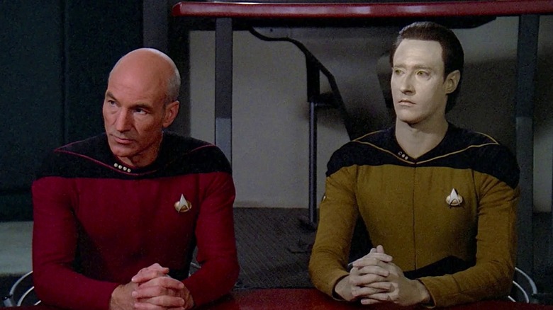 Jean-Luc and Data in Star Trek: The Next Generation