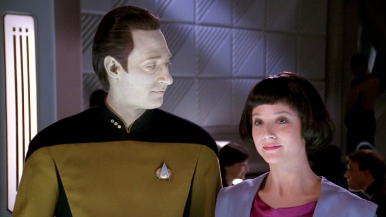 Data and Lal on Star Trek: The Next Generation