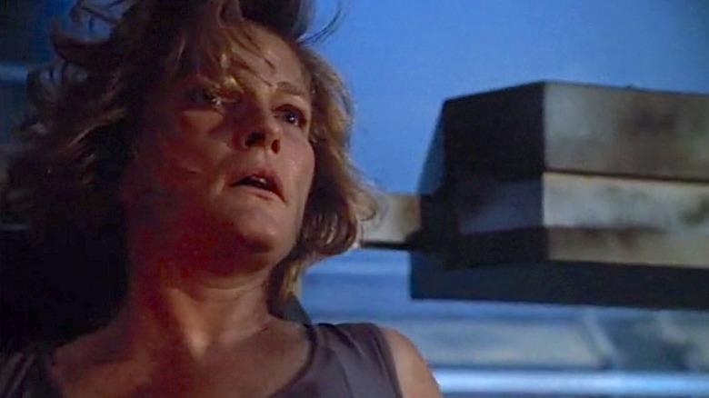 Kathryn Janeway (Kate Mulgrew) looks on in shock in Star Trek: Voyager