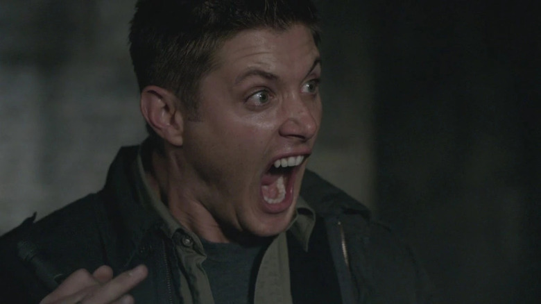 Dean Winchester (Jensen Ackles) screams in terror in Supernatural