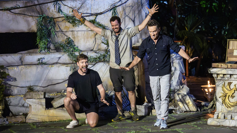 MrBeast, Rick Devens and Jeff Probst in Survivor 50