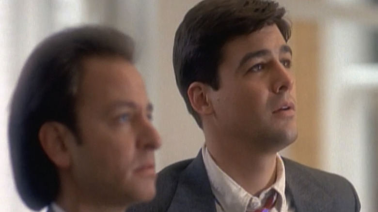 Chuck (Fisher Stevens) and Gary (Kyle Chandler) take in something strange in Early Edition