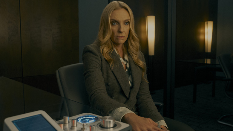 Margot Cleary-Lopez in what appears to be an office setting in The Power from Prime Video.