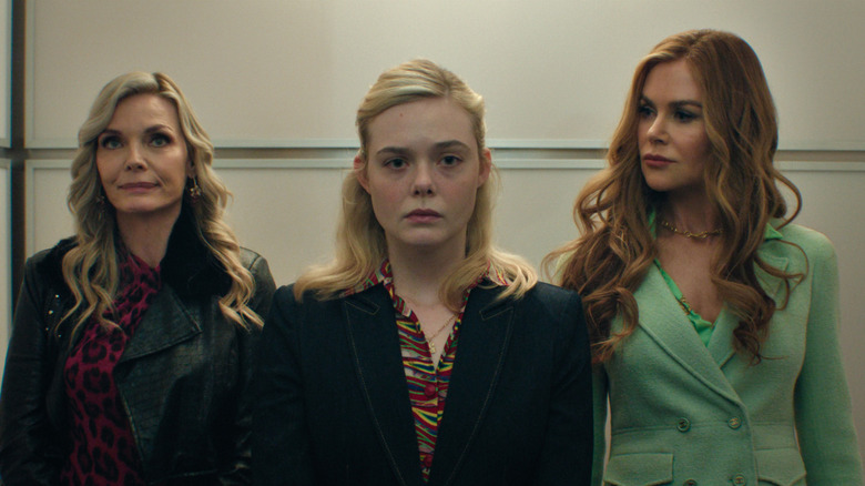 Shyanne, Margo, and Lace standing together while Margo looks worried