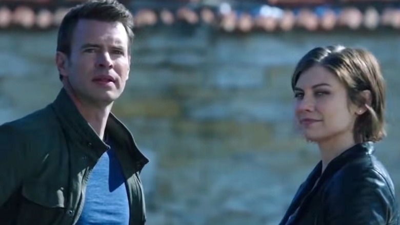 Will Chase standing outside next to Frankie Trowbridge in Whiskey Cavalier