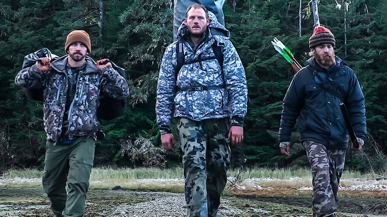 Drew Haas, Drake Vliem, and Sammy Norris in "Outlast."