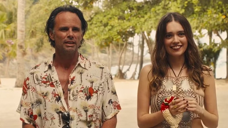 Walton Goggins and Aimee Lou Wood in "The White Lotus."