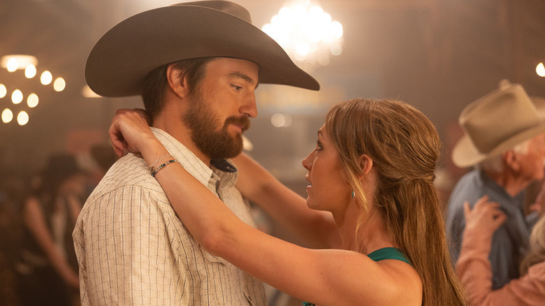 Nathan Pryce (Spencer Lord) dances with Amy Fleming (Amber Marshall) in Heartland