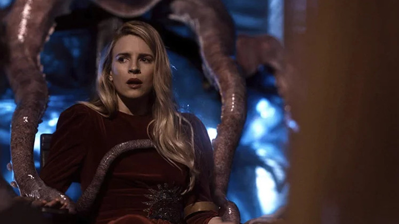 Brit Marling as the OA being held by some kind of octopus-like creature in The OA