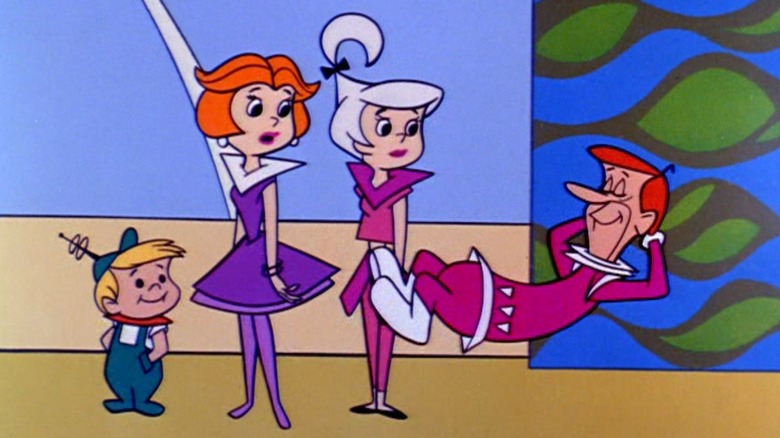 Elroy, Jane, and Judy stare at floating George