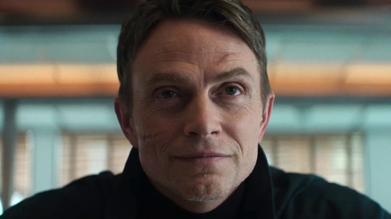 Wilson Bethel as Bullseye, smirking in Daredevil: Born Again.