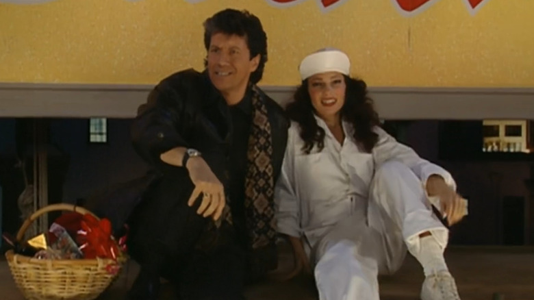 Mr. Sheffield and Fran on billboard