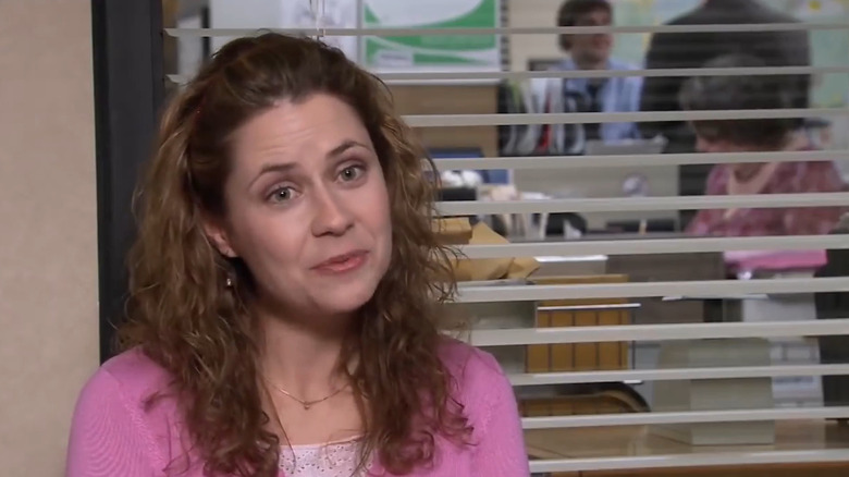 Pam annoyed in her talking head