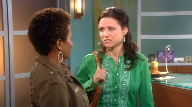 Christine talking to her friend Barb in The New Adventures of Old Christine