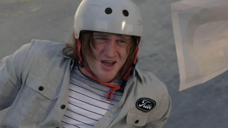 Ty in pain after falling at skate park