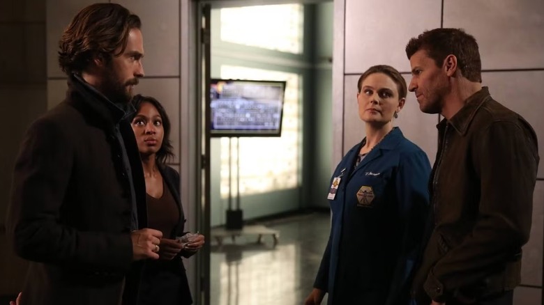 Seeley Booth and Temperance Brennan with Abbie Mills and Ichabod Crane