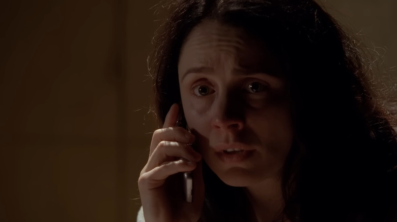 Laura Fraser as Lydia Rodarte-Quayle, appearing ill on a phone call in Breaking Bad.