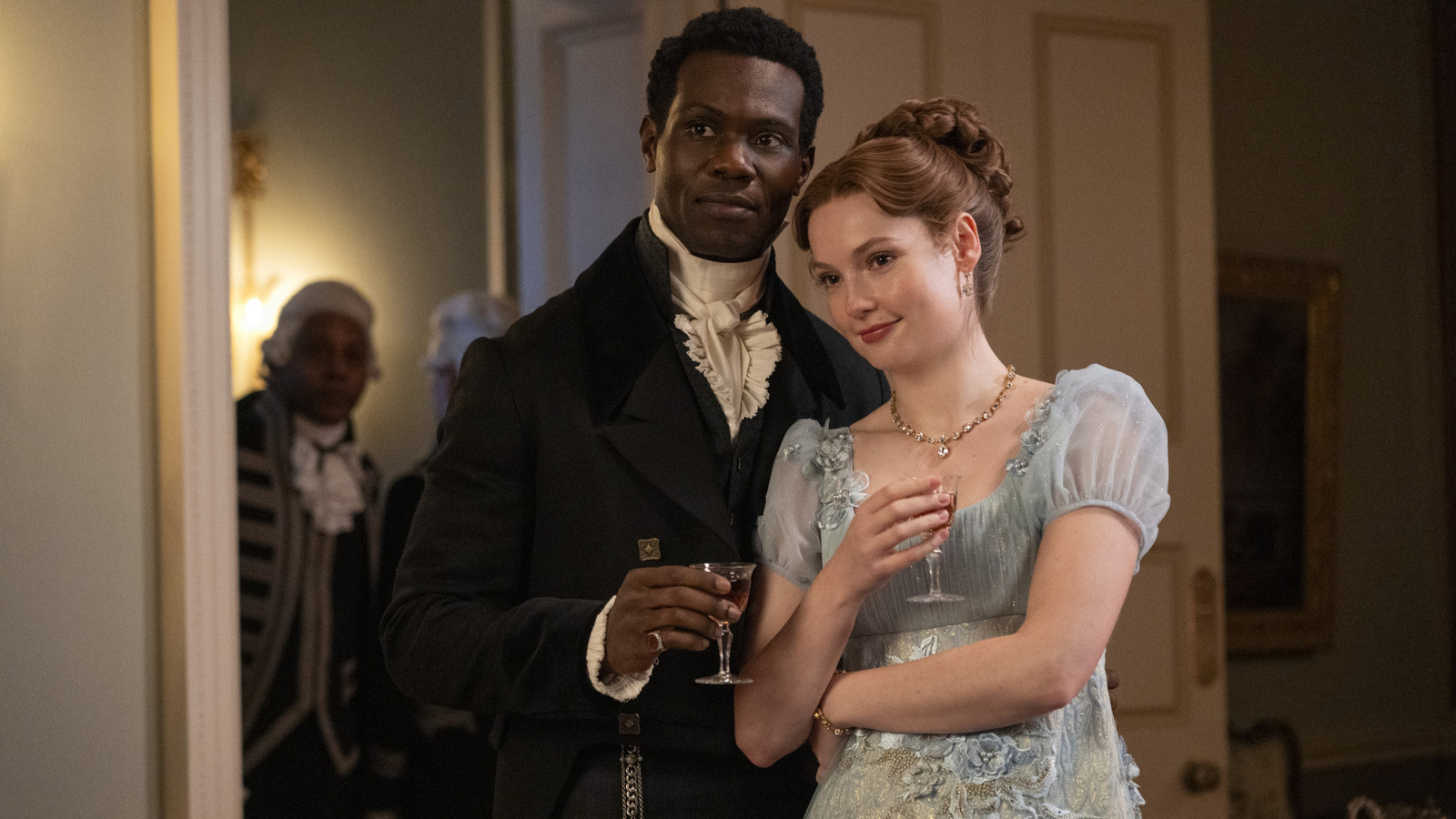 Francesca Bridgerton and John Stirling in a scene from Netflix's Bridgerton