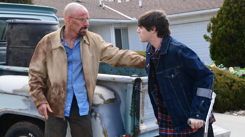 Walter and Walter Jr. on Breaking Bad