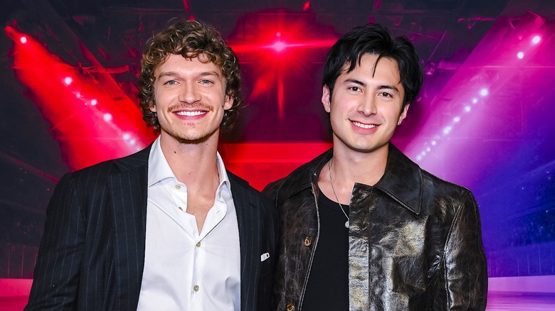 Connor Storrie and Hudson Williams from Heated Rivalry