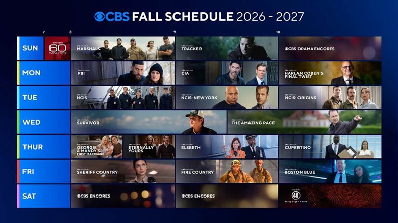 CBS Fall Schedule 2026-2027