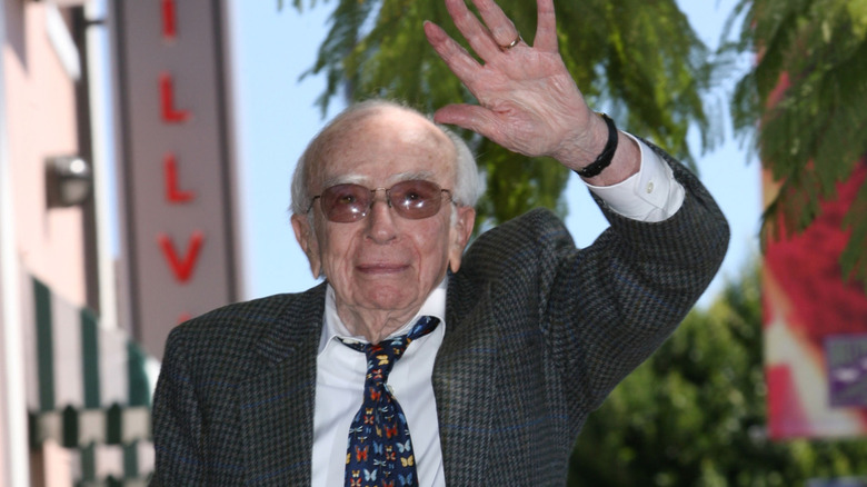 Sherwood Schwartz receiving his star on the Hollywood Walk of Fame