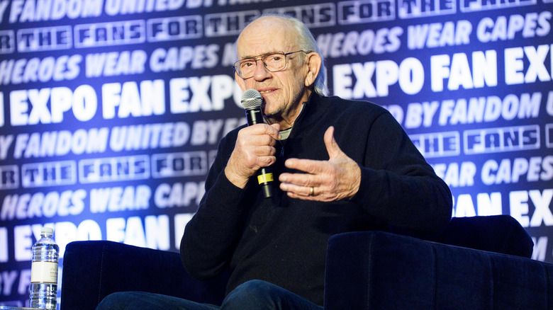 Christopher Lloyd speaks during 2026 Fan Expo on January 11, 2026