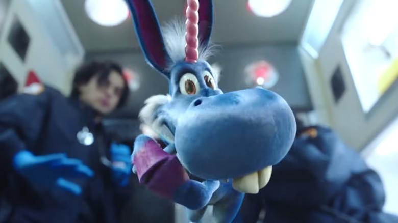 Happy the blue unicorn in "Happy!"