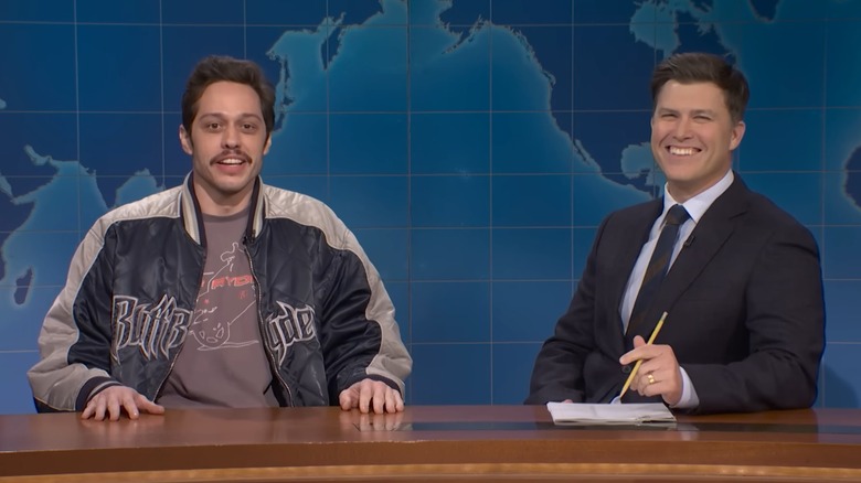 Pete Davidson with Colin Jost on Weekend Update