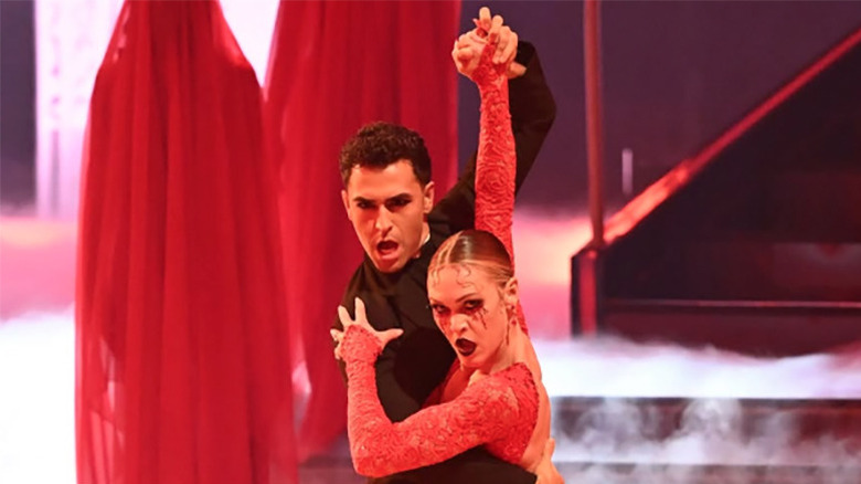 Julia Stiles and Ezra Sosa on Dancing With the Stars Season 35 Week 7