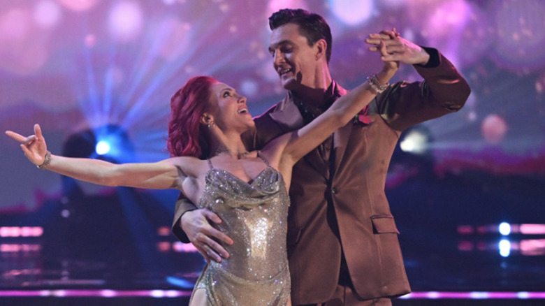 Tyler Cameron and Sharna Burgess on Dancing With the Stars Season 35 Week 4