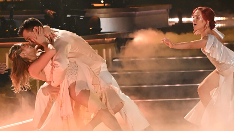 Tyler Cameron and Sharna Burgess on Dancing With the Stars Season 35 Week 6