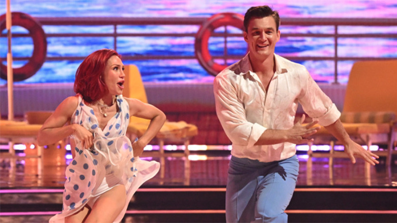 Tyler Cameron and Sharna Burgess on Dancing With the Stars Season 35 Week 3